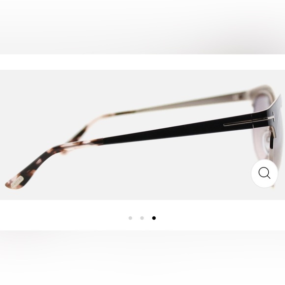 Tom Ford Angela TF 438 01F Unisex Round Sunglasses - Picture 3 of 12